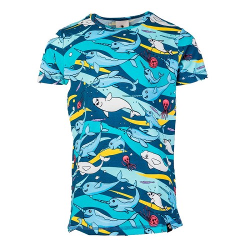 T-shirt Turkusowy Narwal 