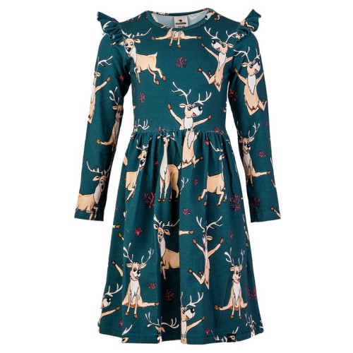 Sukienka z długim rękawem Zielony Renifer