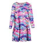 Sukienka marszczona Różowy Narwal