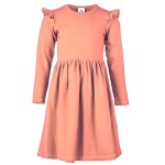 Sukienka z długim rękawem Brzoskwiniowa Basic   