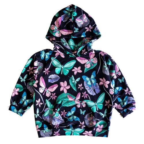 Bluza Kangurka Granatowe Motyle