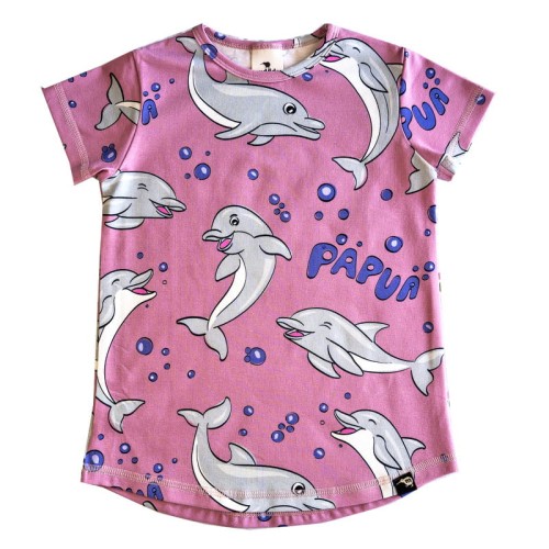 T-shirt Różowy Delfin