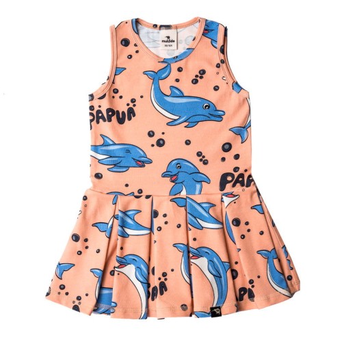 Sukienka na ramiączka Brzoskwiniowy Delfin