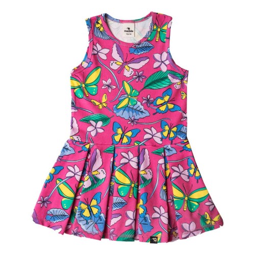 Sukienka na ramiączka Różowe Motyle