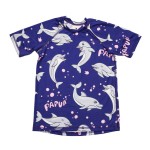 Koszulka kąpielowa Fioletowy Delfin UPF50+