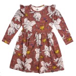 Sukienka z długim rękawem Brązowy Słoń