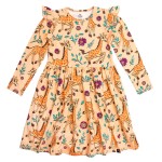 Sukienka z długim rękawem Żółta Żyrafa