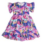 Sukienka z falbanami Różowy Konik morski