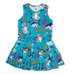 Sukienka na ramiączka Turkusowe Lemury