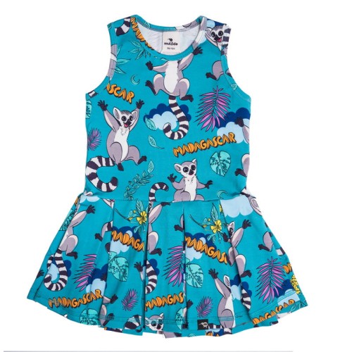 Sukienka na ramiączka Turkusowe Lemury