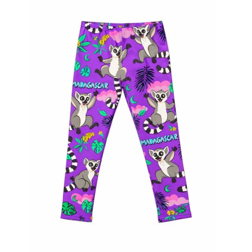 Legginsy Fioletowe Lemury