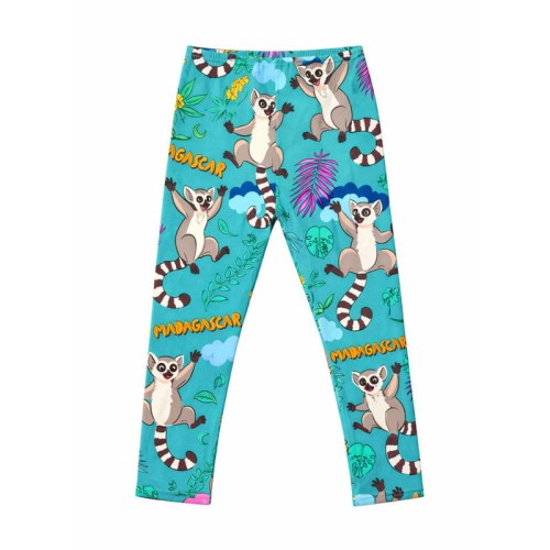 Legginsy Turkusowe Lemury